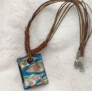 LAST CHANCE BEAUTIFUL glass pendent necklace